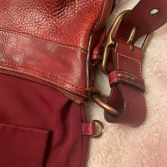 Vintage Rare Coach Leather Chelsea Equestrian Laced Crossbody in Reddish Brown - Picture 13 of 15